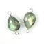 Wholesale Sterling Silver Bezel Gemstone Links - Faceted Pear Shape - Labradorite