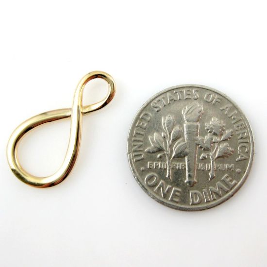 Wholesale Gold plated Sterling Silver Infinity Figure 8 Charm, Charms and Pendants for Jewelry Making, Wholesale Findings