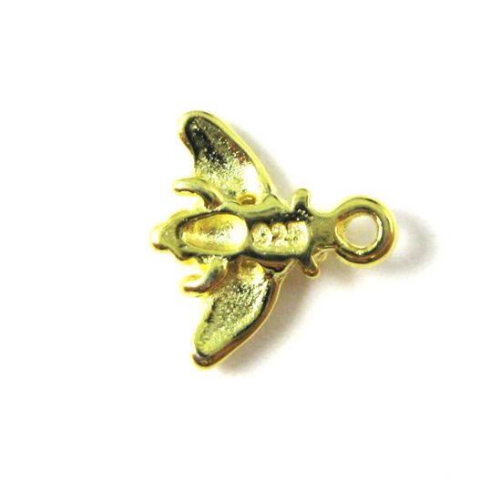 Wholesale Gold plated Sterling Silver Bumblebee Charm, Charms and Pendants for Jewelry Making, Wholesale Findings