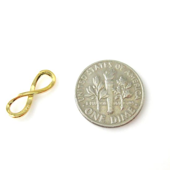 Wholesale Gold plated Sterling Silver Infinity Charm, Charms and Pendants for Jewelry Making, Wholesale Findings