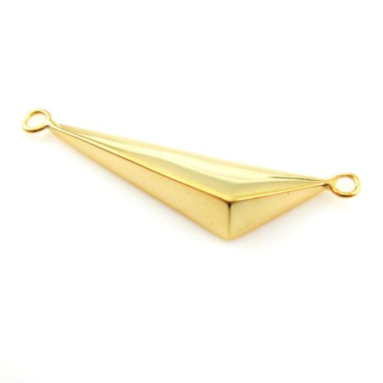 Wholesale Gold plated Sterling Silver Triangle Pendant, Charms and Pendants for Jewelry Making, Wholesale Findings