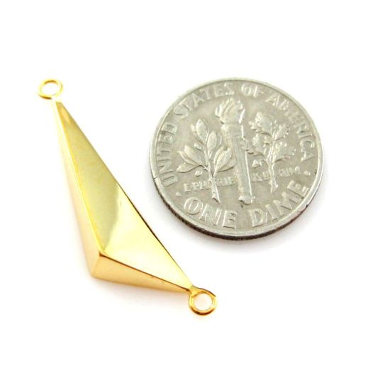 Wholesale Gold plated Sterling Silver Triangle Pendant, Charms and Pendants for Jewelry Making, Wholesale Findings