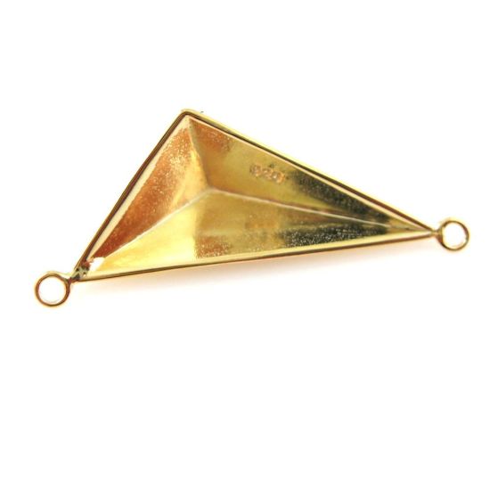 Wholesale Gold plated Sterling Silver Large Triangle Pendant, Charms and Pendants for Jewelry Making, Wholesale Findings