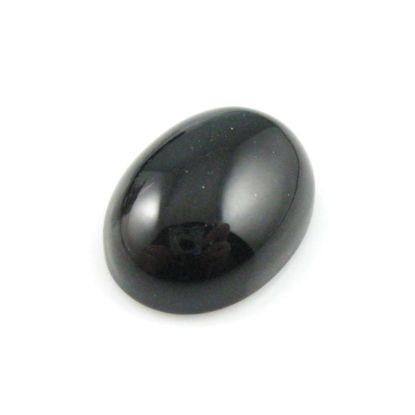 Wholesale Cabochon Black Agate Oval, 12x16mm, Grade A