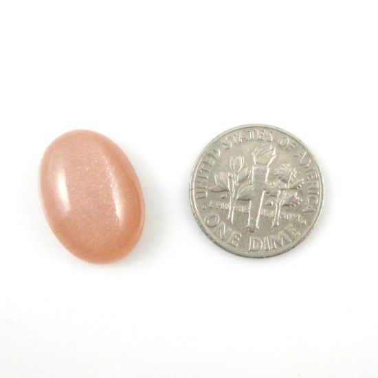 Wholesale Cabochon Peach Moonstone Oval, 13x18mm, Grade AA