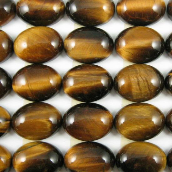 Wholesale Cabochon Tiger's Eye Oval, 12x16mm, Grade A+