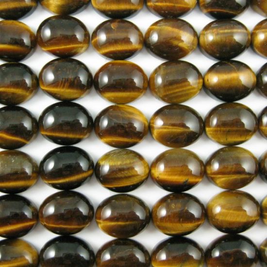 Wholesale Cabochon Tiger's Eye Oval, 8x10mm, Grade A