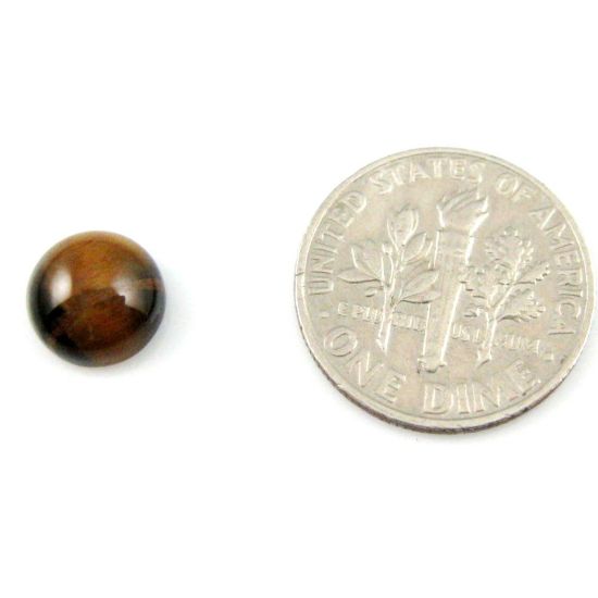 Wholesale Cabochon Tiger's Eye Round, 8mm, Grade A