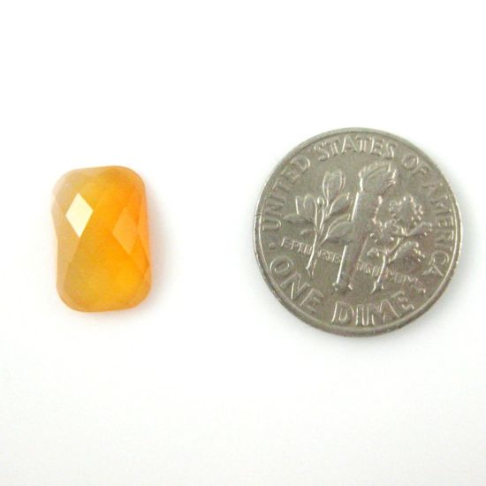 Wholesale Cabochon Faceted Carnelian Rectangle, 8x12mm, Grade A