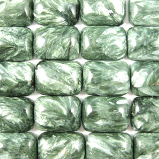 Wholesale Cabochon Seraphinite Rectangle, 12x16mm, Grade A+
