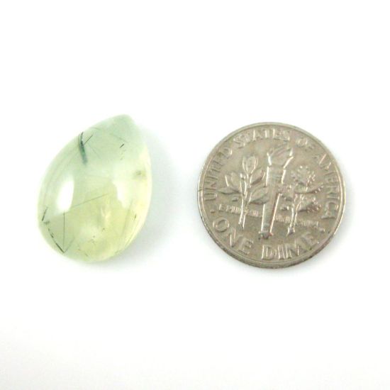 Wholesale Cabochon Prehnite Pear, 13x18mm, Grade A