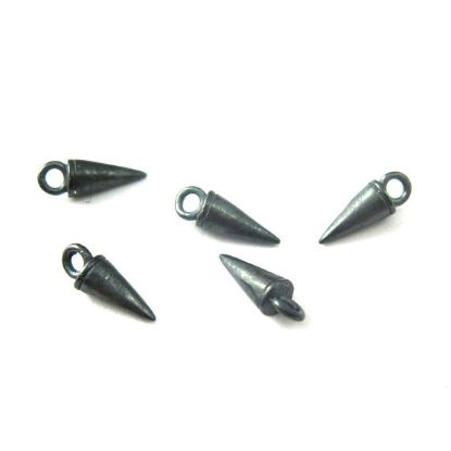 Wholesale Oxidized Sterling Silver Spike Stud Charm, Charms and Pendants for Jewelry Making, Wholesale Findings