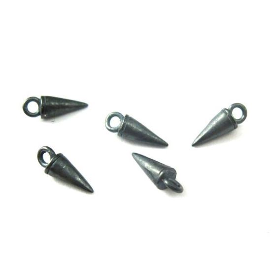Wholesale Oxidized Sterling Silver Spike Stud Charm, Charms and Pendants for Jewelry Making, Wholesale Findings