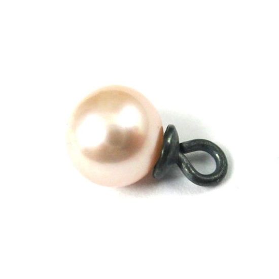 Wholesale Oxidized Sterling Silver Peg Bail Cap for Half Drilled Beads and Pearls, Wholesale Findings