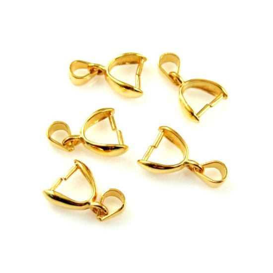Wholesale Gold plated Sterling Silver Teardrop Pinch Bail Connector, Wholesale Findings
