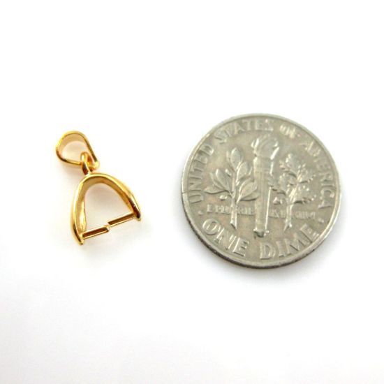 Wholesale Gold plated Sterling Silver Teardrop Pinch Bail Connector, Wholesale Findings