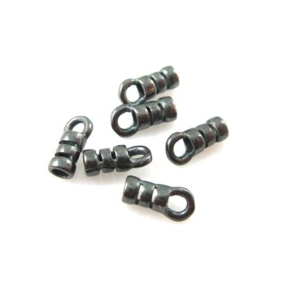 Wholesale Oxidized Sterling Silver Crimped Tube Ends ,Crimp and Endings for Jewelry Making, Wholesale Findings