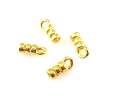 Wholesale Gold plated Sterling Silver Crimped Tube Ends ,Crimp and Endings for Jewelry Making, Wholesale Findings