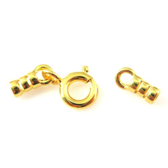 Wholesale Gold plated Sterling Silver Crimped Tube Ends ,Crimp and Endings for Jewelry Making, Wholesale Findings