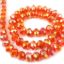 Wholesale Crystal Glass beads, 8X6mm Faceted Rondelle, Red, AB Finish