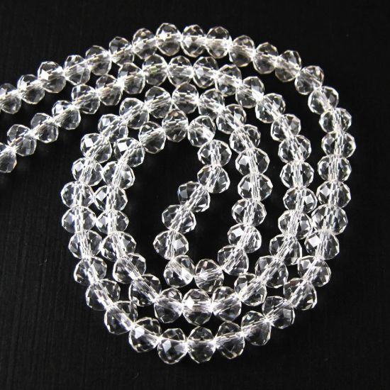 Wholesale  Crystal Glass beads, 6X4mm Faceted Rondelle,Clear color