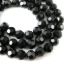 Wholesale Crystal Glass Beads 6mm Round Faceted Beads, Shiny Black