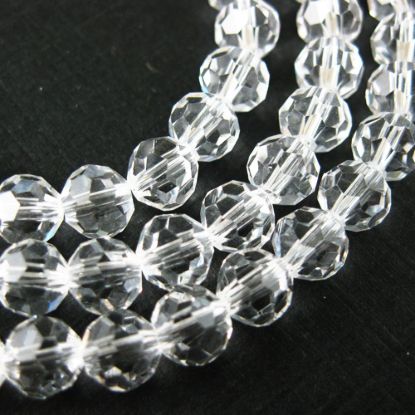 Wholesale Crystal Glass Beads 6mm Round Faceted Beads, Clear Color