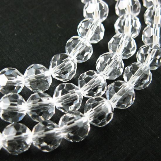 Wholesale Crystal Glass Beads 6mm Round Faceted Beads, Clear Color