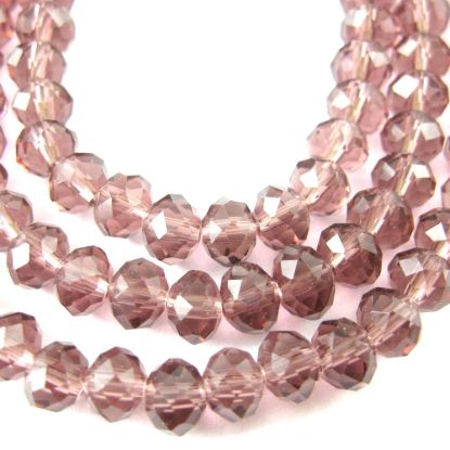 Wholesale Crystal Glass Beads 4mm Round Faceted Beads, Violet Color