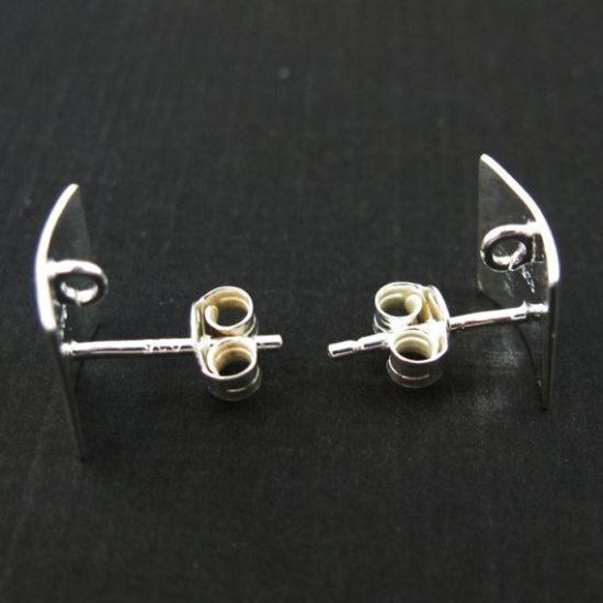 Wholesale Sterling Silver Textured Square Earwire for Jewelry Making, Wholesale Earwire and Findings