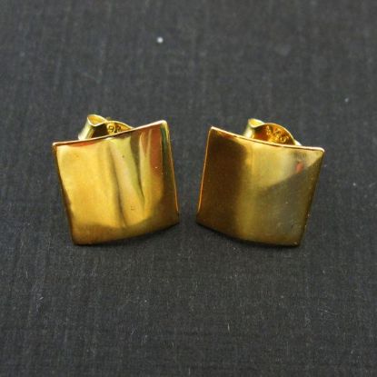 Wholesale Gold plated  Sterling Silver Smooth Square Earwire for Jewelry Making, Wholesale Earwire and Findings