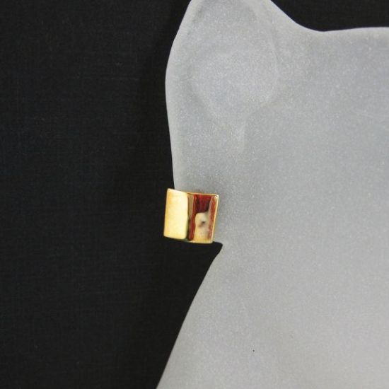 Wholesale Gold plated  Sterling Silver Smooth Square Earwire for Jewelry Making, Wholesale Earwire and Findings