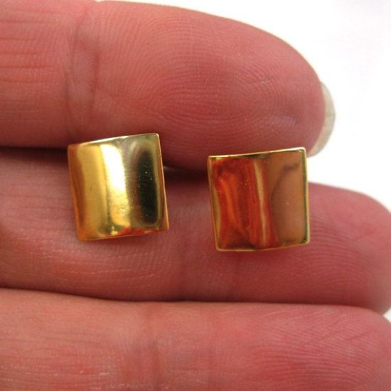 Wholesale Gold plated  Sterling Silver Smooth Square Earwire for Jewelry Making, Wholesale Earwire and Findings