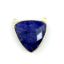 Wholesale Gold plated Sterling Silver Blue Sapphire Dyed Large Trillion Shaped Bezel Gemstone Connector Links, Wholesale Gemstone Charms and Pendants for Jewelry Making