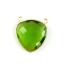 Wholesale Gold plated Sterling Silver Peridot Quartz Large Trillion Shaped Bezel Gemstone Connector Links, Wholesale Gemstone Charms and Pendants for Jewelry Making