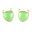 Wholesale Gold plated Sterling Silver Aqua Chalcedony Small Trillion Shaped Bezel Gemstone Connector Links, Wholesale Gemstone Charms and Pendants for Jewelry Making