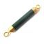 Wholesale Faceted Gemstone Connector Bar Pendant - Malachite - 6 Sided Bar - 40- 46mm