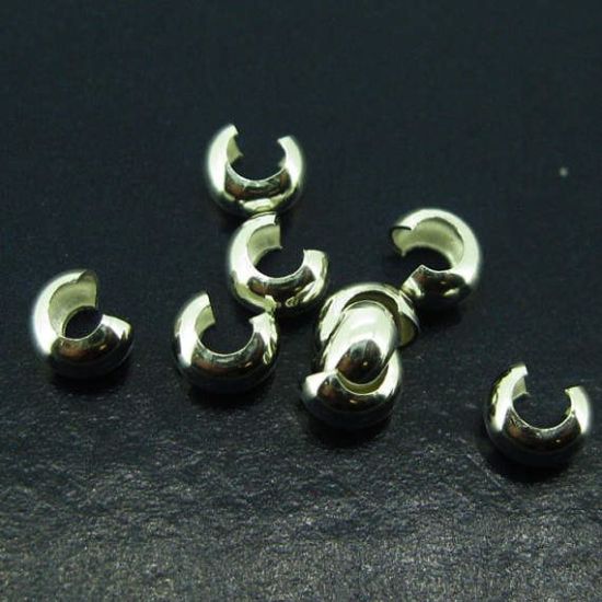Wholesale Sterling Silver Tiny Crimp Beads ,Crimp and Endings for Jewelry Making, Wholesale Findings