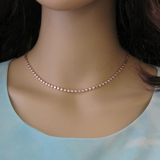 Wholesale Rose Gold Over Sterling Silver Finished Chain - Diamond Cut Bead Chain