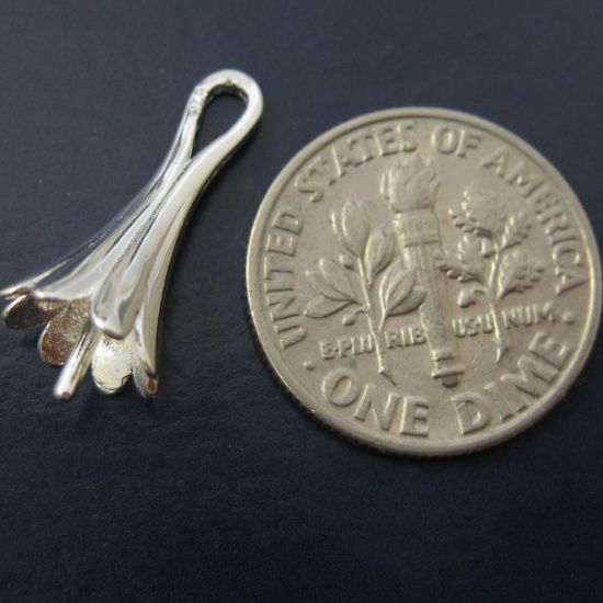 Wholesale Sterling Silver Fancy Bead Cap with Post, Wholesale Findings