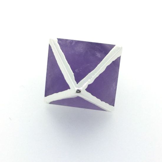 Wholesale Gemstone Pendant, Octahedron Gemstone, 8 sides gemstone Sterling Silver Pendant,Small Gemstone Rock Pendant- 25mm