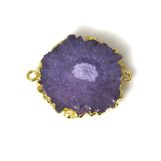 Wholesale Gold or Silver Plated Rainbow Solar Quartz Connector Double Bails Quartz Jewelry 