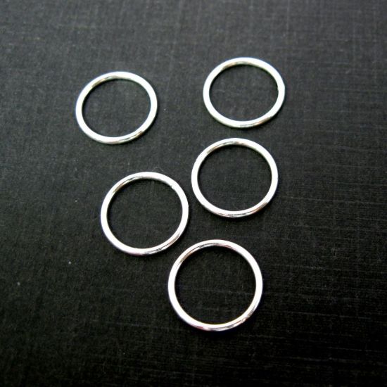 Wholesale Sterling Silver Closed Jump Rings - 19ga, 12mm (10pcs)