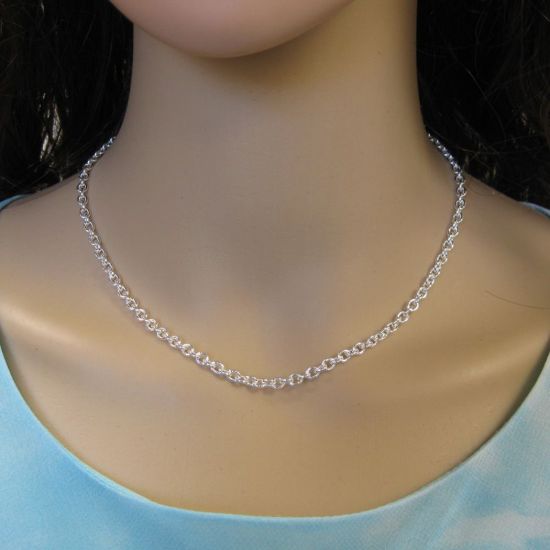 Wholesale Sterling Silver Chain Necklace - Silver Bracelet, Anklet - Heavy Chain Necklace - 5x4mm Cable Oval Strong Cable Chain- All Sizes