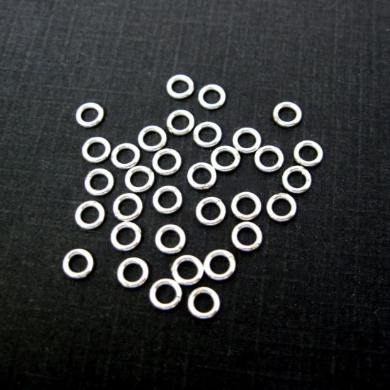 Wholesale Sterling Silver Closed Jump Rings - 20ga, 4mm (20pcs)