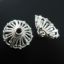 Wholesale 925 Solid Sterling Silver Bead Caps 14mm ( 2pcs)