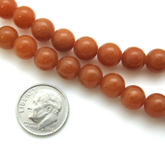 Wholesale Red Aventurine - Natural Stone - Smooth Round Beads - 8mm (sold per strand)