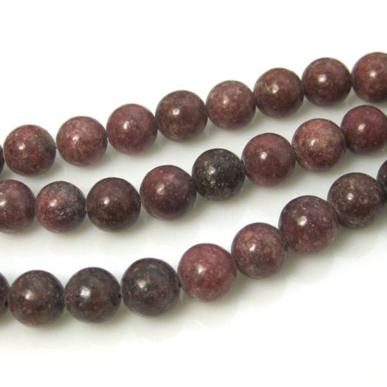 Wholesale Rhodonite - Smooth Round Beads - 8mm (sold per strand)
