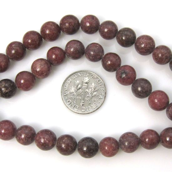 Wholesale Rhodonite - Smooth Round Beads - 8mm (sold per strand)