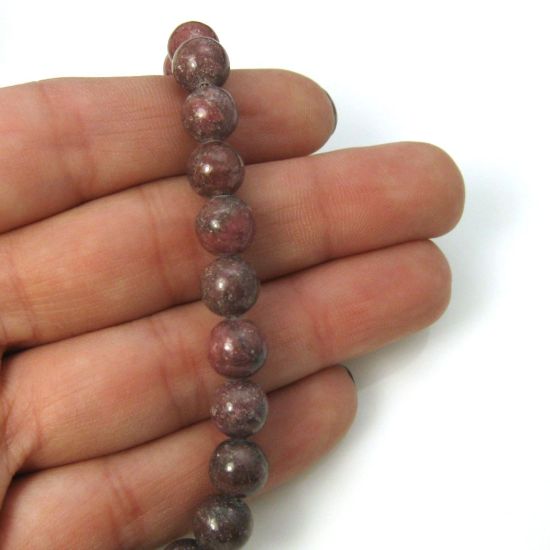 Wholesale Rhodonite - Smooth Round Beads - 8mm (sold per strand)